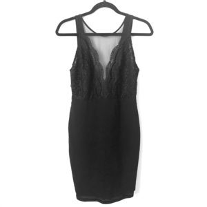 Lulus - Black Lace Bodycon Mini Dress